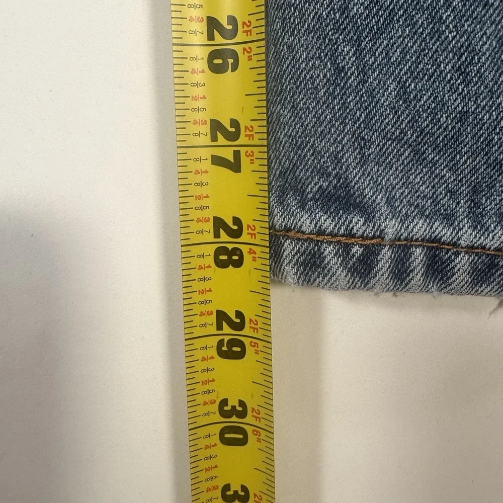 Levi's 505 Regular Fit Jeans Men's 38x29 Light Wash Blue Denim Straight Leg